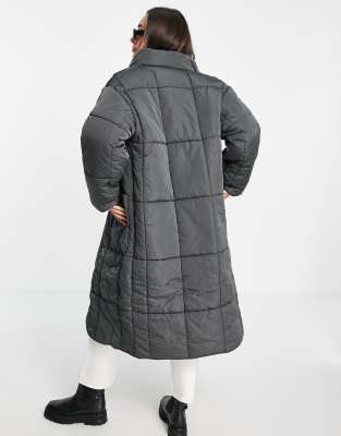 asos long quilted coat