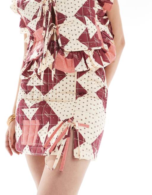 ASOS DESIGN quilted mini skirt (part of a set), 4 of 5