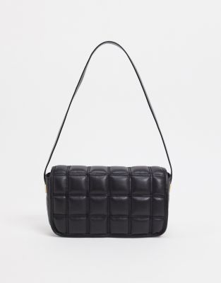 black quilted bag