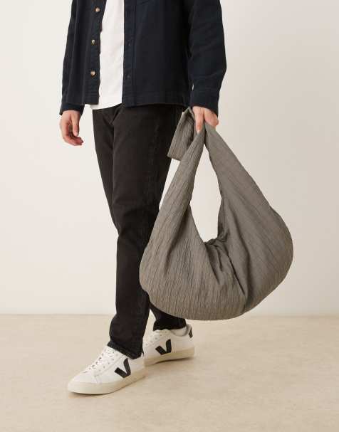 ASOS DESIGN quilted sling bag in grey - view 2