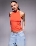 [ASOS DESIGN] ASOS DESIGN racer cami top in slinky red M Red