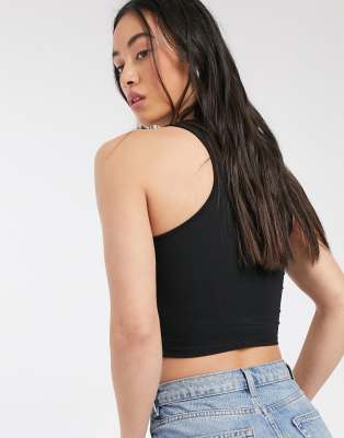 asos black crop top