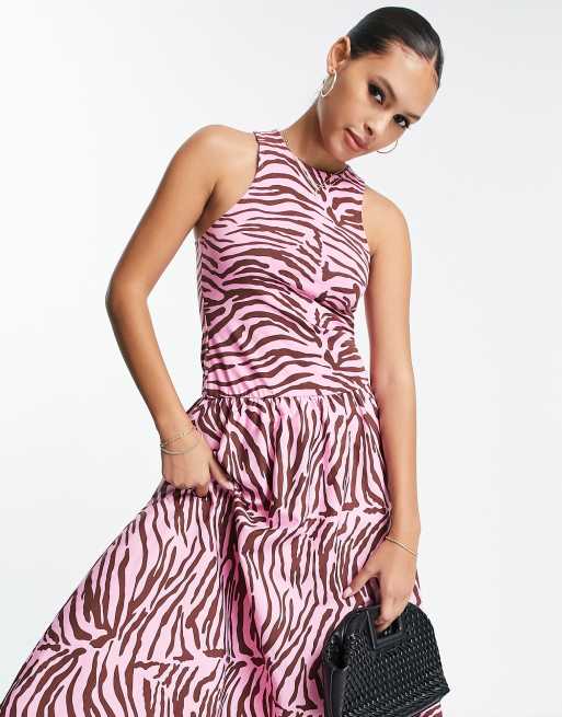 Zebra print cheap dress asos