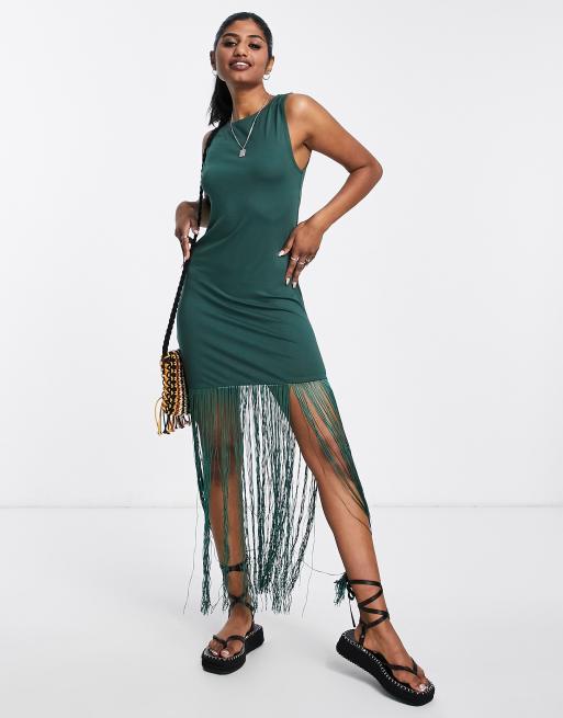 Fringe sales bottom dress