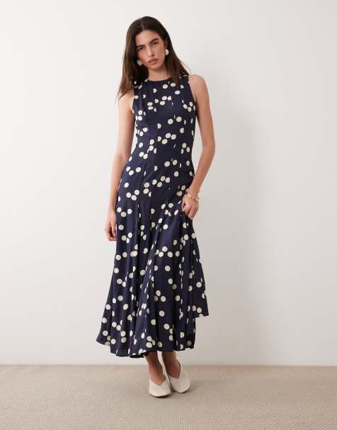 amy santiago blue dress Summer Casual Dress, Berry Print, Navy Blue/White, Cotton Mix Navy Blue / 2
