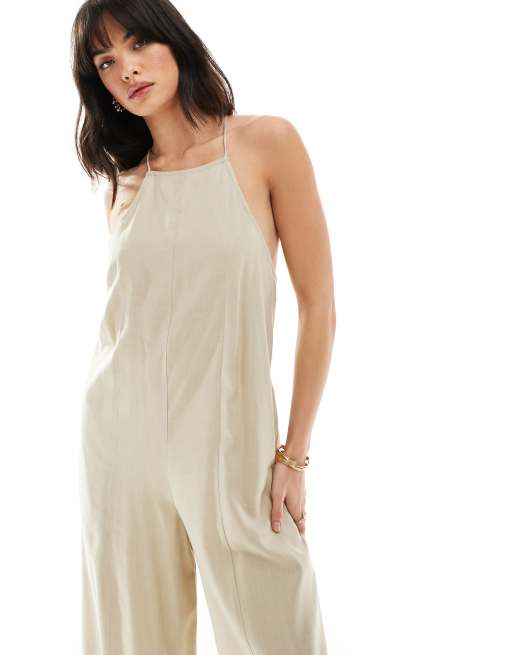 Linen jumpsuit asos deals