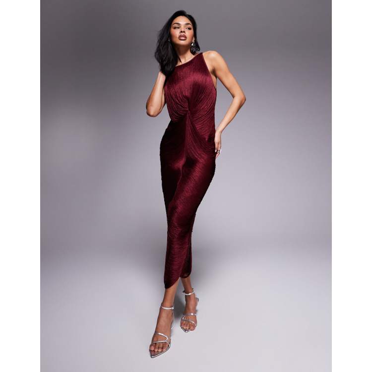 bcbg black maxi dress Solid Structured Gown