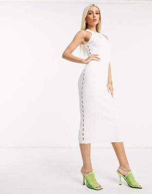 asos white knit dress