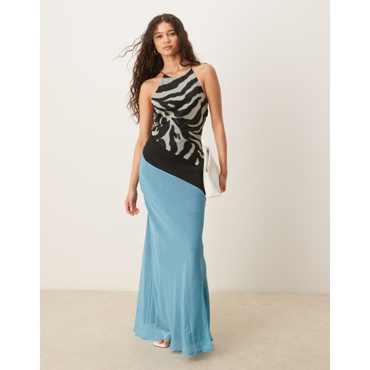 トップス deres Mel / first class change sleeve ASOS DESIGN racer neck slip midi dress with seam details in