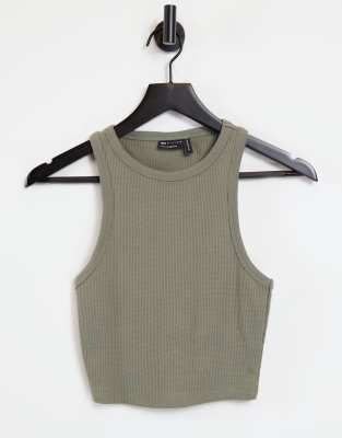 khaki sleeveless vest