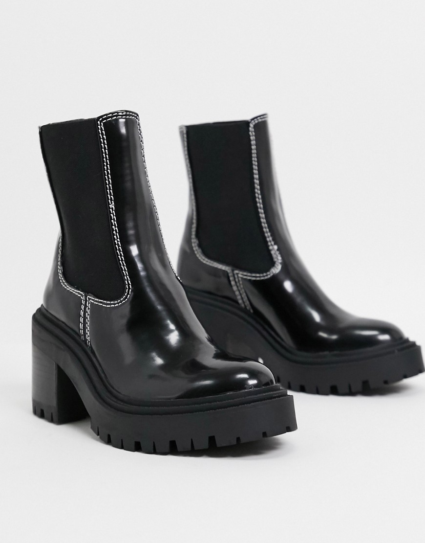 Rachel chunky chelsea boots in black