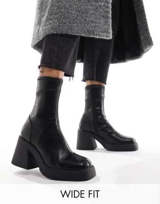 ASOS DESIGN Radiate mid-heel boots in black