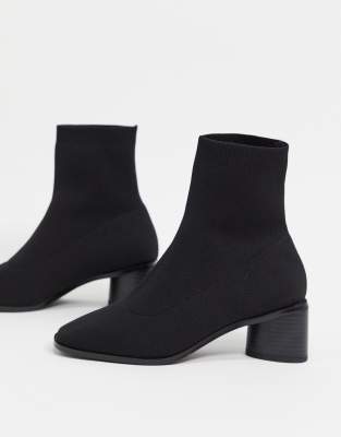 womens black sock booties