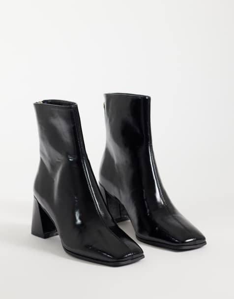 ASOS DESIGN Rafe - Botines negros con tacón ancho - view 1