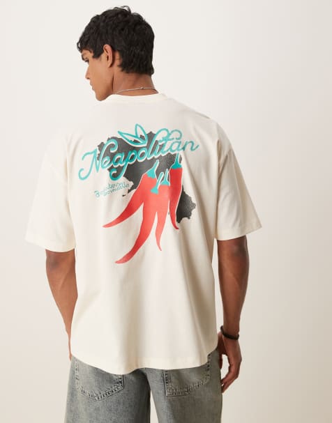ASOS DESIGN - Råhvid oversized T-shirt med chiliprint - view 1