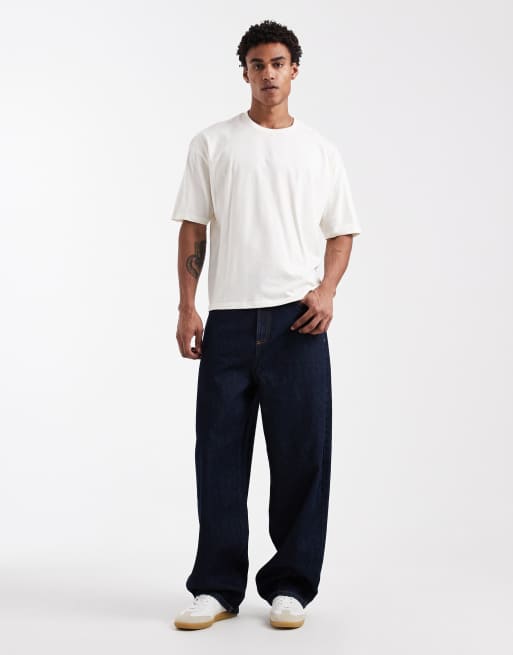 ASOS DESIGN - Råhvid oversized T-shirt med palmetræsgrafik i firkantet pasform, 2 af 5