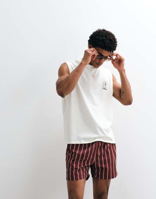 ASOS DESIGN - Råhvid oversized tanktop med palmegrafik, 3 af 7