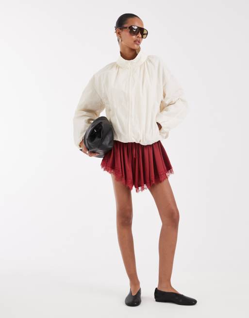ASOS DESIGN - Råhvid oversized træningsjakke med boblekant, 3 af 4
