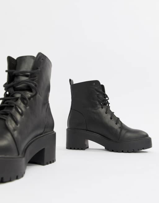 asos design raider chunky lace up boots