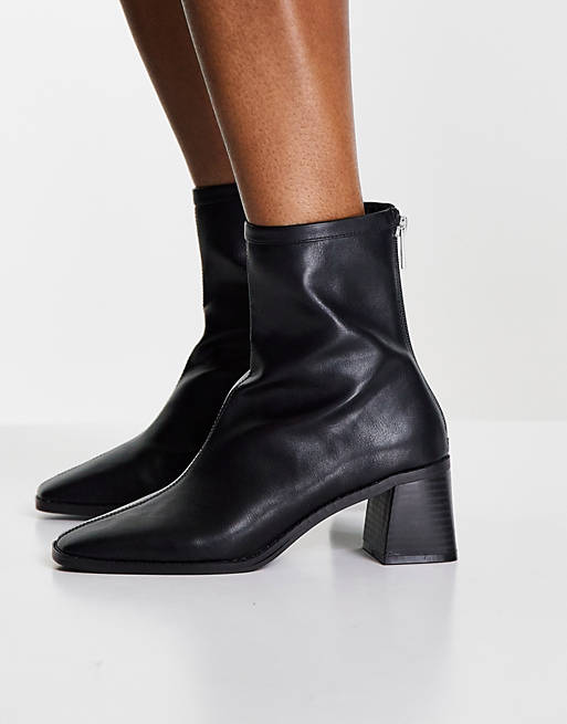 Womens Shoes Boots Ankle boots ASOS Raider Mid Heel Ankle Boots in Black 