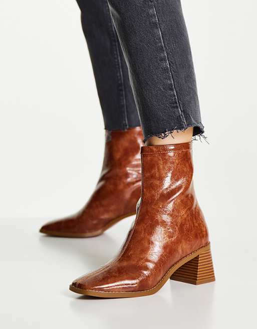 mid heel ankle boots