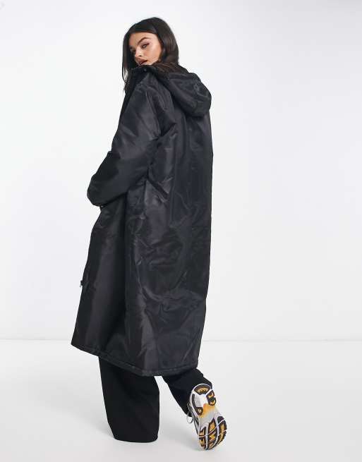 Asos black outlet raincoat