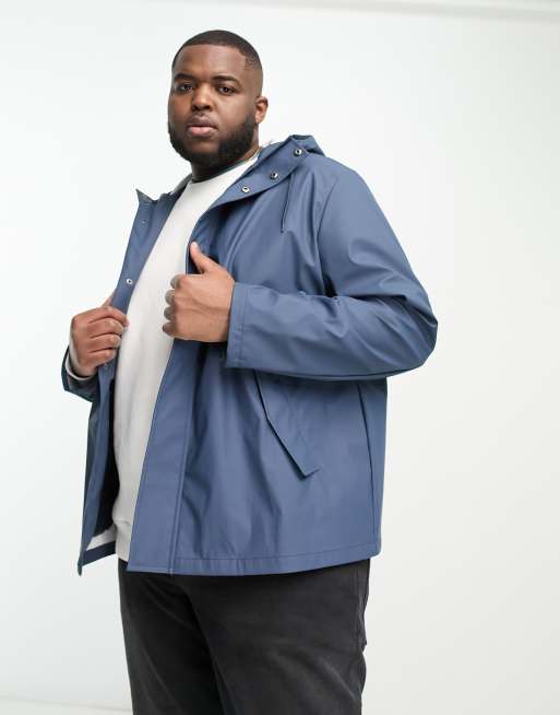 ASOS DESIGN rain jacket in navy