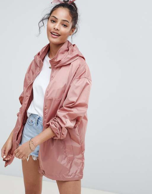 Asos on sale pink raincoat