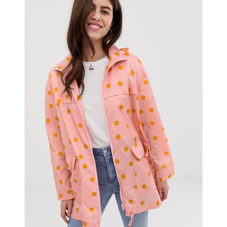 Yellow polka 2025 dot raincoat