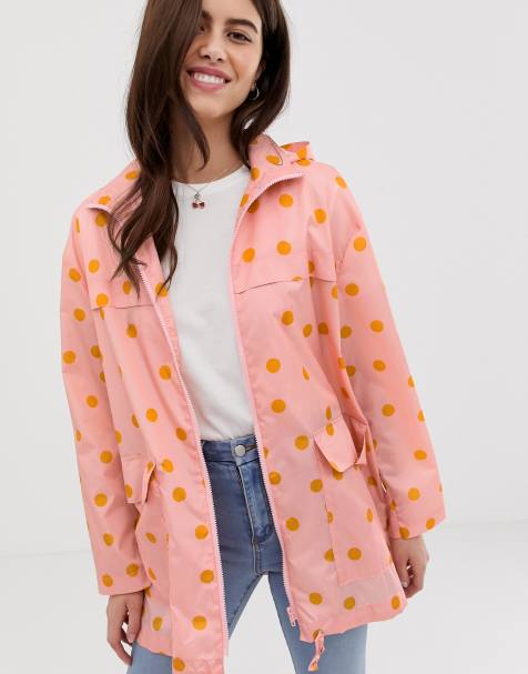 ASOS DESIGN raincoat in spot print