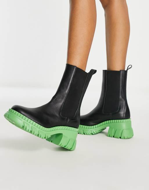 Asos green clearance boots