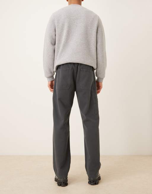 ASOS DESIGN – Raka jeans i dra på-modell med snickarstil, 2 av 5