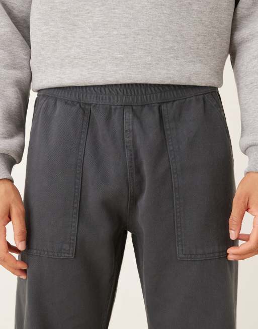 ASOS DESIGN – Raka jeans i dra på-modell med snickarstil, 5 av 5