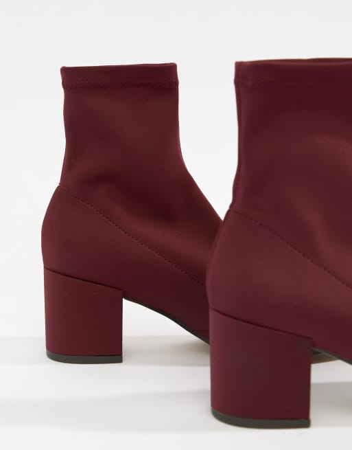 Asos design rally 2025 heeled sock boots