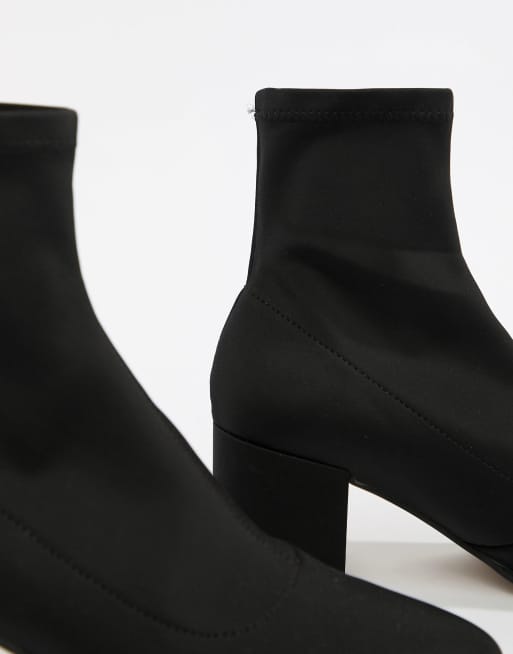 Asos design rally 2025 heeled sock boots