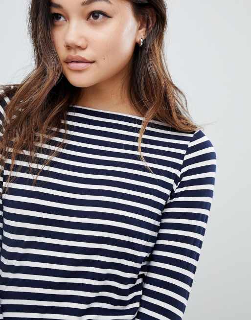 ASOS DESIGN – Randig långärmad t-shirt i slouchy fit, 3 av 4