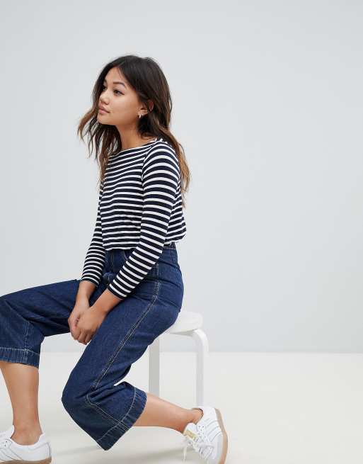ASOS DESIGN – Randig långärmad t-shirt i slouchy fit, 4 av 4