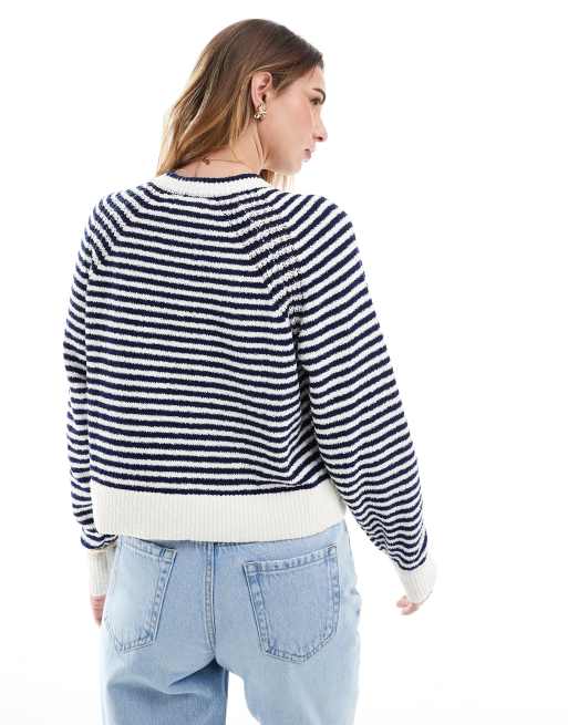 ASOS DESIGN – Randig, ribbad tröja med rund halsringning, 3 av 4