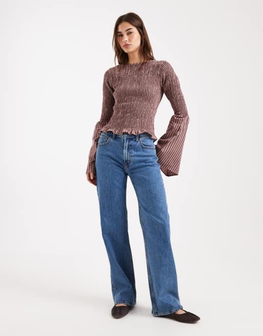 ASOS DESIGN – Randig, smockad blus, 2 av 4