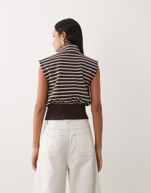 ASOS DESIGN – Randig, supermjuk, ärmlös topp med polokrage, del av set, 4 av 4