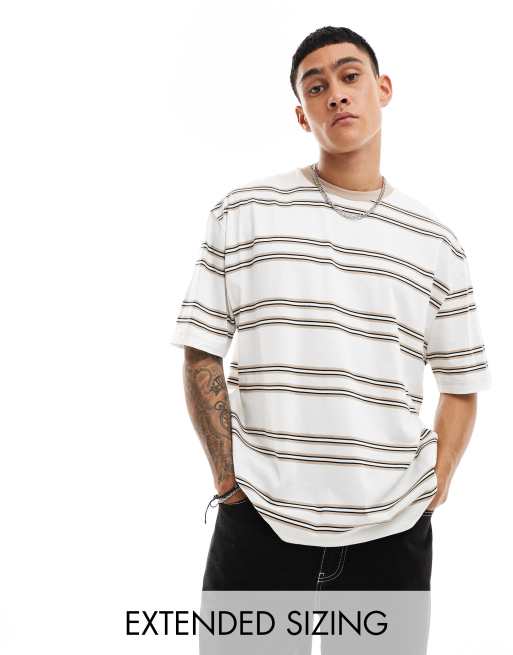ASOS DESIGN – Randig t-shirt i oversize