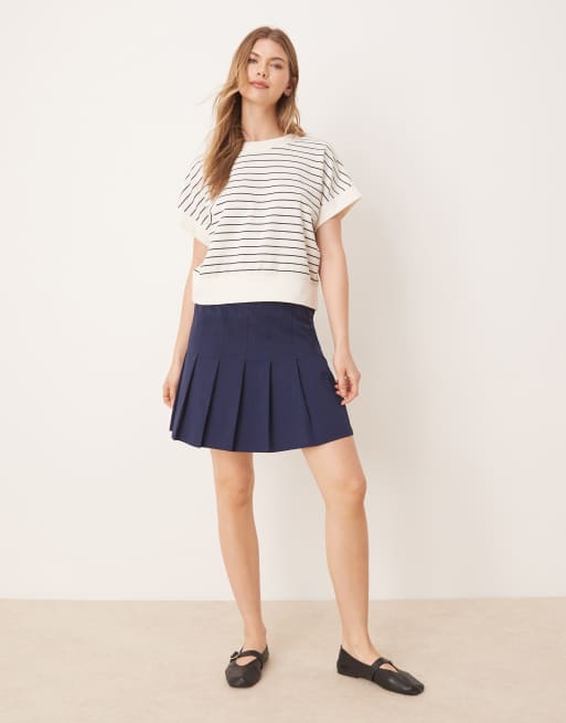 ASOS DESIGN – Randig t-shirt med boxig passform och textur, 3 av 4
