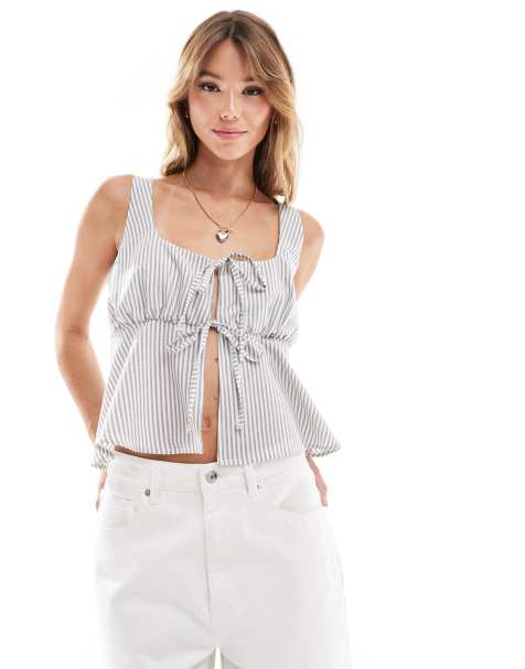 ASOS DESIGN – Randigt linne med båtringning - view 1