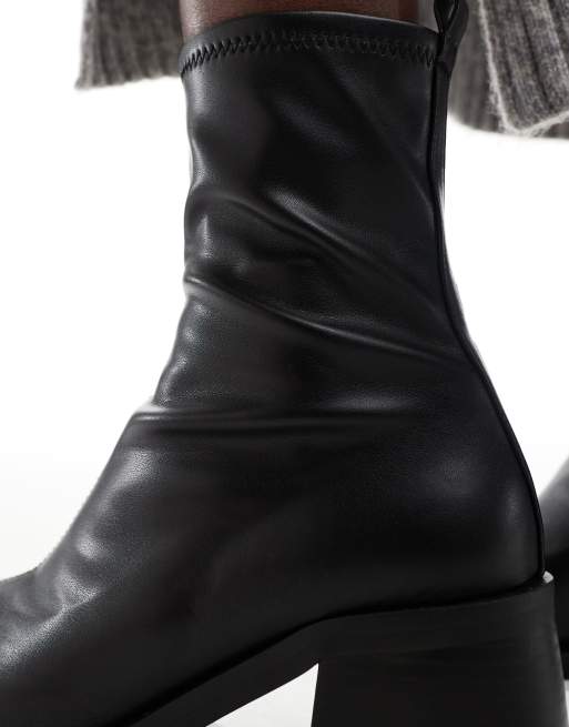 ASOS DESIGN Ranger Bottines habillees a talon mi haut Noir