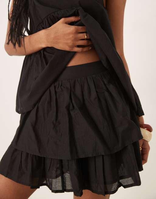 ASOS DESIGN rara mini skirt in black, 3 of 5