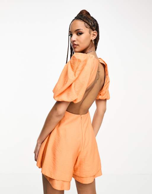 Asos orange playsuit clearance