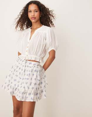ASOS DESIGN - Rara-Rock mit Blumen-Mustermix-Bunt