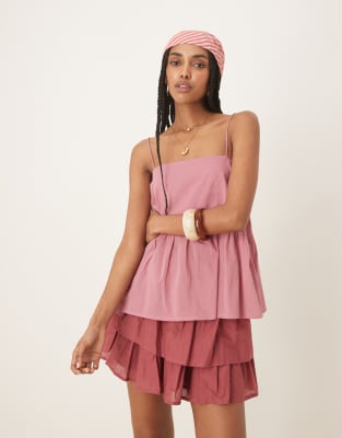 Asos Design Rara Skirt In Red
