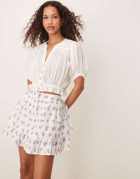 ASOS DESIGN rara skirt in mixed floral print - view 1