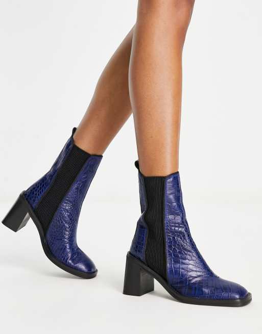 Bottines cuir croco hot sale